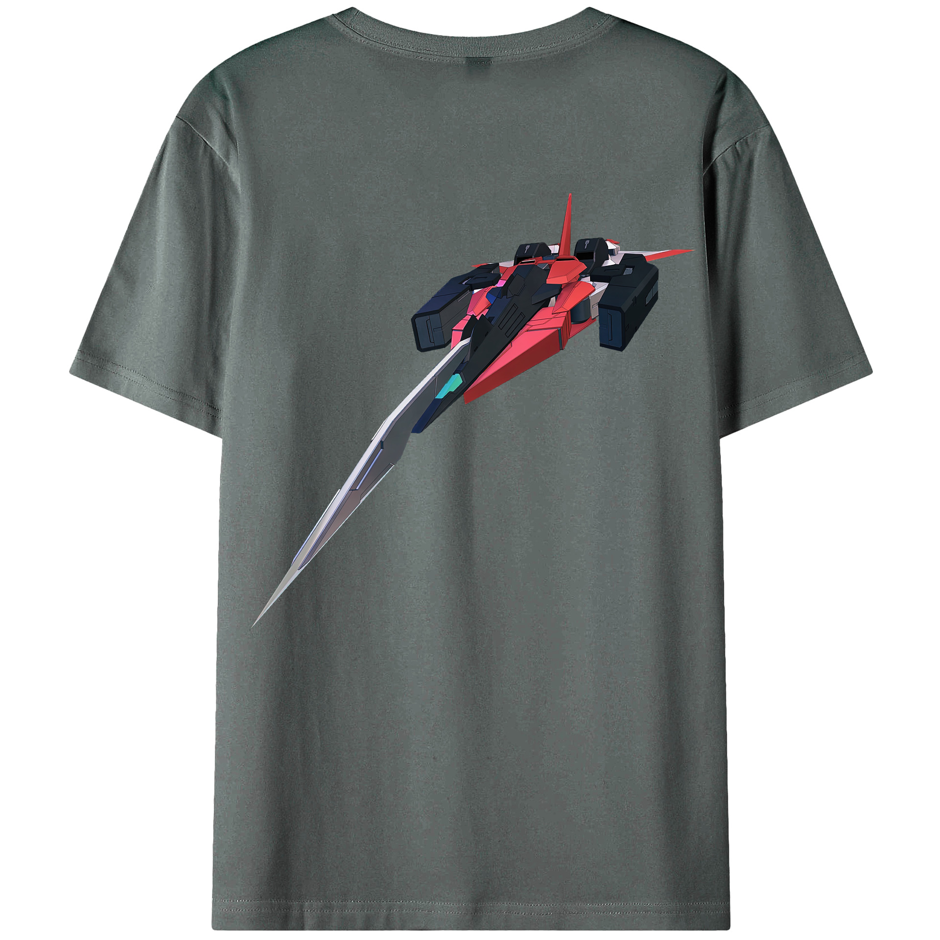 （画像用） 機動戦士ガンダム Mobile Suit Gundam 綿100％ メンズ半袖Tシャツ（バックプリント） 通気性